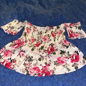 Off shoulder Floral top